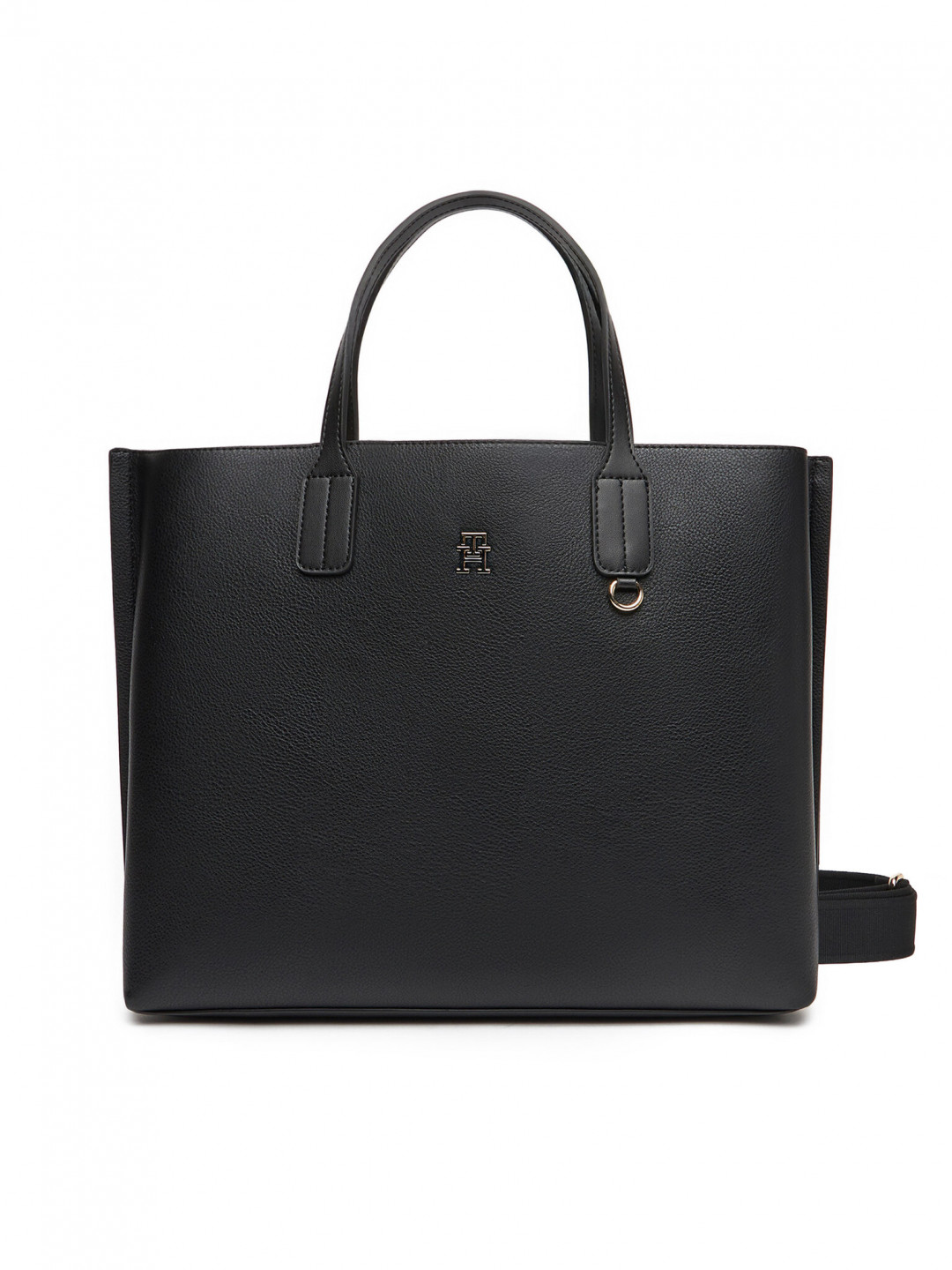 Tommy Hilfiger Kabelka Th Distinct Satchel AW0AW17463 Černá